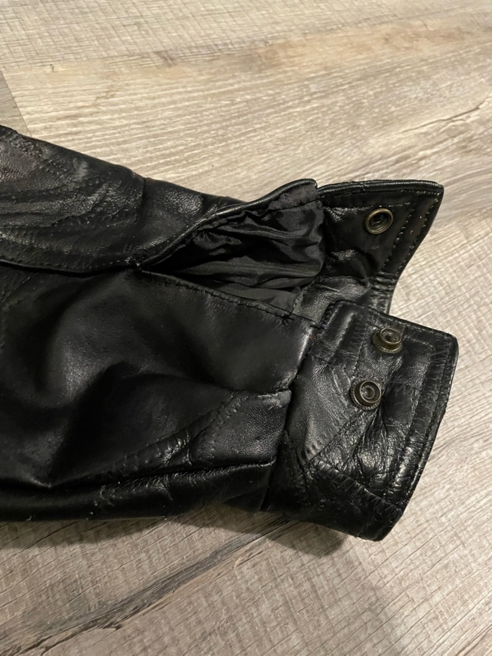 Vintage Maxam Brand Genuine Leather Top Grain Lambskin Black Full Zip Large - Picture 11 of 13